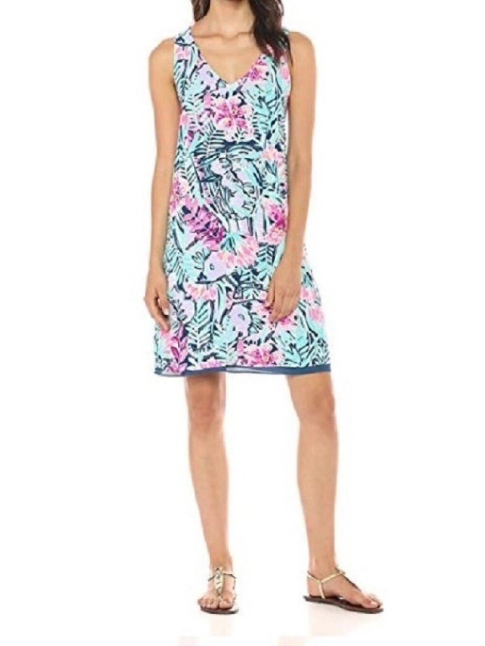 Lilly Pulitzer Women's Reversible Florin V-Neck Dress Multi Slathouse Soiree